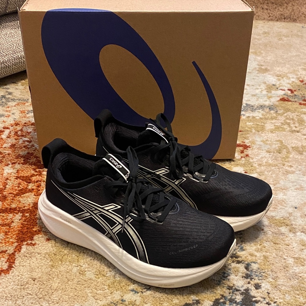 ASICS Black and White Athletic Sneakers